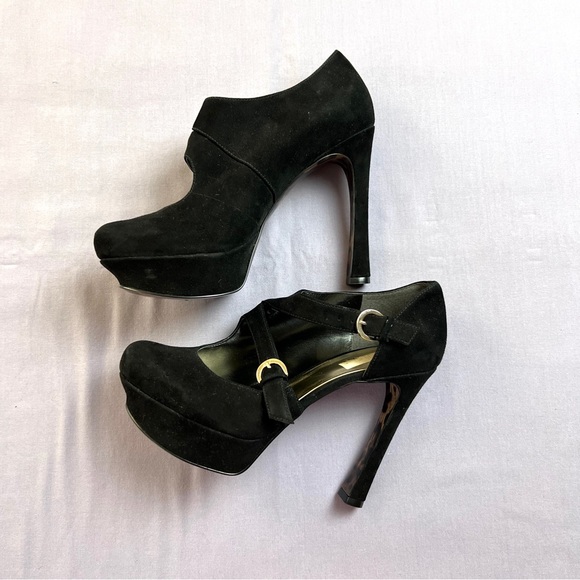 Guess MaryJane Suede Platform Heels - Picture 2 of 5